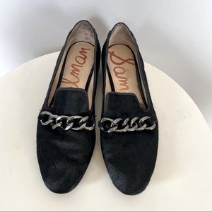 Sam Edelman Kollins Chain Calf Hair Loafer Flats
